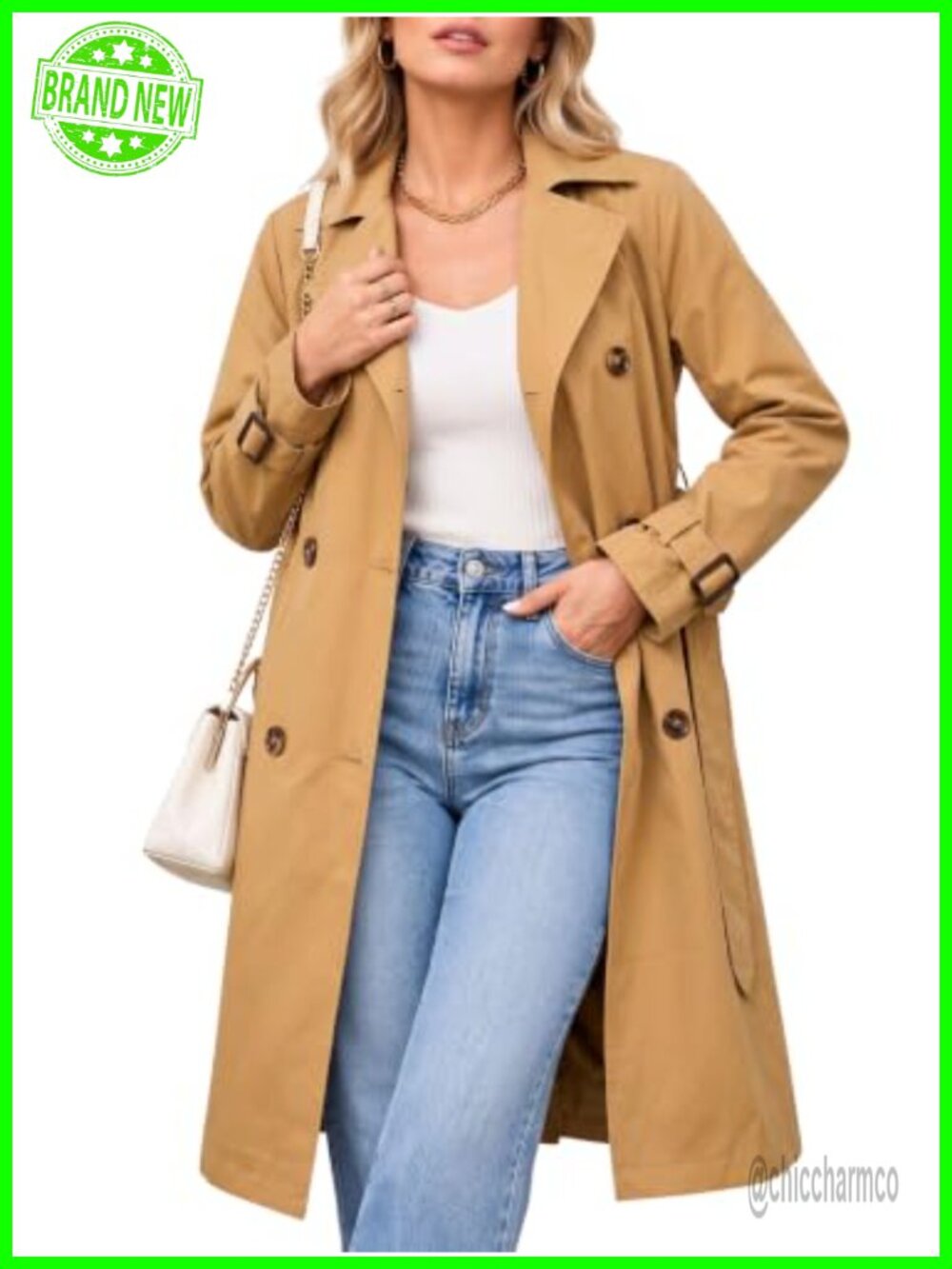 Steve Madden Long Oversized Lapel Trench Coat Fall Jacket